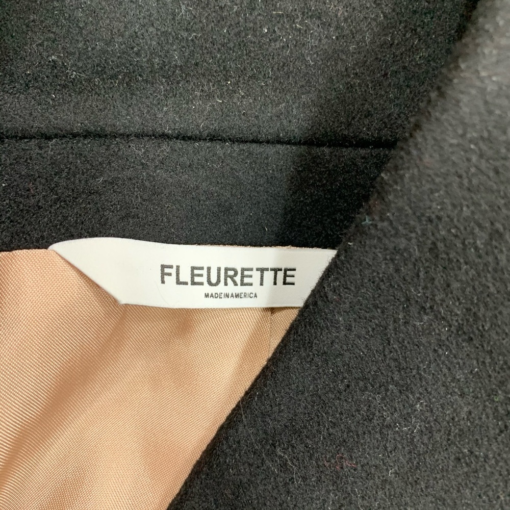 🎁 Fleurette Stand Collar Wool Car Coat - Picture 6 of 9